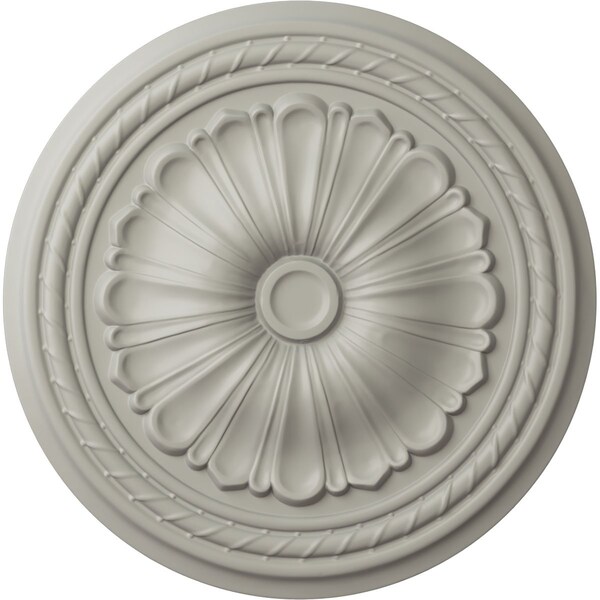 Ekena Millwork Alexa Ceiling Medallion (Fits Canopies up to 2 7/8"), Hand-Painted Pot of Cream, 20 1/2"OD x 1 7/8"P CM20ALPCF - main